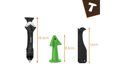 Sapkészlet, simítók a fugázó anyagok felvitelére és eltávolítására