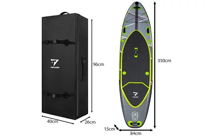 Paddleboard 350 cm - deszka evezővel, üléssel, pumpával és kiegészítő készlettel