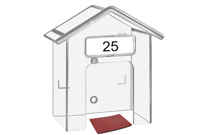 Védőburkolat a ház csengőjére