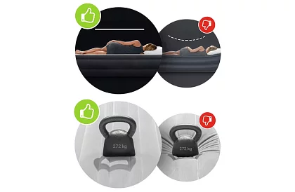 Felfújható bársonyos matrac 137 × 191 × 25 cm – Dura-Beam