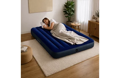 Felfújható bársonyos matrac 137 × 191 × 25 cm – Dura-Beam