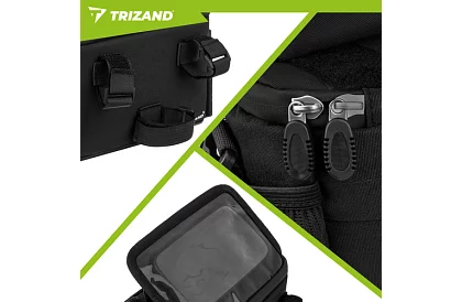 Vízálló kerékpáros kormánytáska telefon tartóval