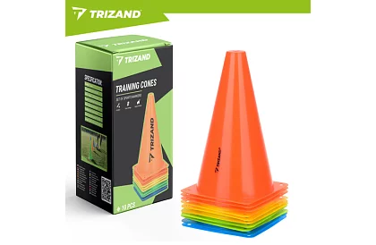 Edző színes kúpok 23 cm – 10 db-os készlet