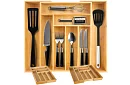 Bambusz fiókos szervező – állítható evőeszköztartó