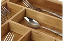 Bambusz fiókos szervező – állítható evőeszköztartó