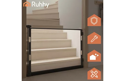 Kihúzható biztonsági redőny ajtóra – szürke - 160 cm