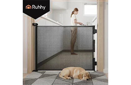 Kihúzható biztonsági redőny ajtóra – szürke - 160 cm