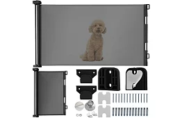 Kihúzható biztonsági redőny ajtóra – szürke - 160 cm