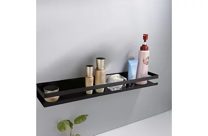 Fürdőszobai polc - fekete - 50 cm