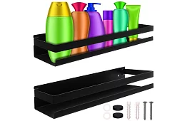 Fürdőszobai polc - fekete - 50 cm