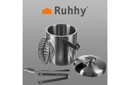 Jégkocka tartó 1,3 liter – vödör fedéllel és csipeszekkel