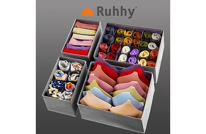 Fiókba való fehérneműszervezők – 4 db-os készlet