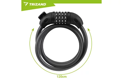 Acél kódzár 120 cm – kerékpárhoz és felszereléshez