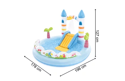 Felfújható vízi játszótér 196x178x127 cm - Vár I56148NP