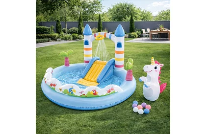 Felfújható vízi játszótér 196x178x127 cm - Vár I56148NP