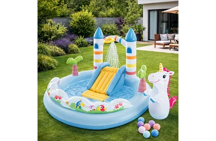 Felfújható vízi játszótér 196x178x127 cm - Vár I56148NP