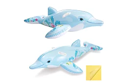 Felfújható matrac gyerekeknek - delfin 175 x 66 cm, 2 fogantyú, I58535NP