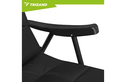 Összecsukható kemping párnázott szék 59x70x91 cm - fekete