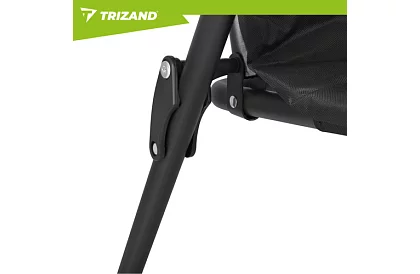 Összecsukható kemping párnázott szék 59x70x91 cm - fekete