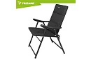 Összecsukható kemping párnázott szék 59x70x91 cm - fekete