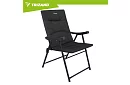 Összecsukható kemping párnázott szék 59x70x91 cm - fekete