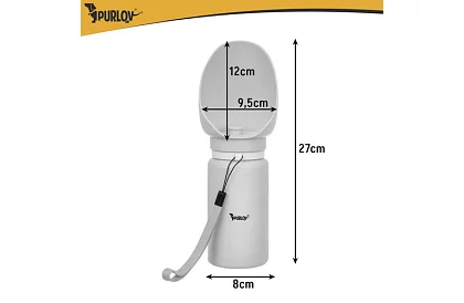 Összecsukható palack tálcával - utazási vízpalack 550 ml