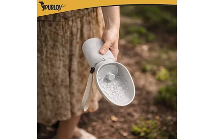 Összecsukható palack tálcával - utazási vízpalack 550 ml