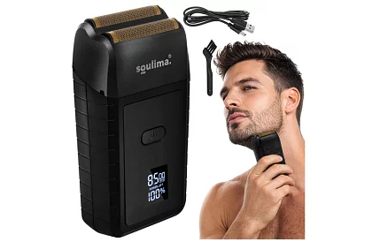 Borotvapáló LED kijelzővel - USB-C, 2 pengével, 2 vágóéle, tok