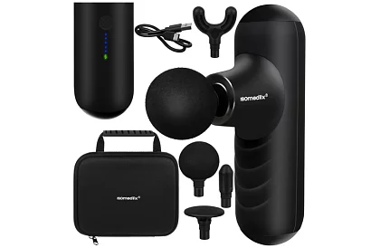 Kompakt masszázspisztoly 5 üzemmód - Újratölthető 2 x 2500 mAh