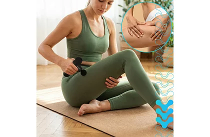 Kompakt masszázspisztoly 5 üzemmód - Újratölthető 2 x 2500 mAh