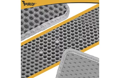 Macska WC elé helyezhető szennytartó szőnyeg 75 x 55 cm - szürke