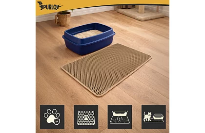 Macska WC aláfólia, amely megakadályozza a szennyeződéseket 75 x 55 cm – bézs