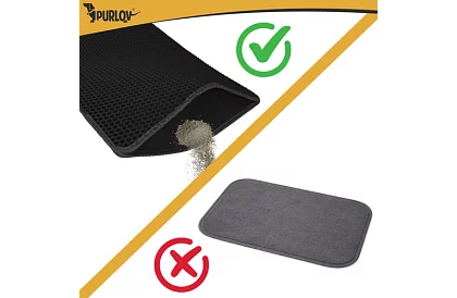 Macska WC aláfólia, amely megakadályozza a szennyeződéseket 75 x 55 cm - fekete