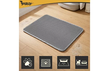 Macska WC elé helyezhető szennytartó szőnyeg 60 x 45 cm – szürke