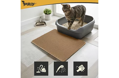 Macska WC aláfólia, amely megakadályozza a szennyeződéseket 60 x 45 cm – bézs