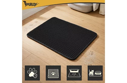 Macska WC aláfólia, amely megakadályozza a szennyeződéseket 60 x 45 cm – fekete