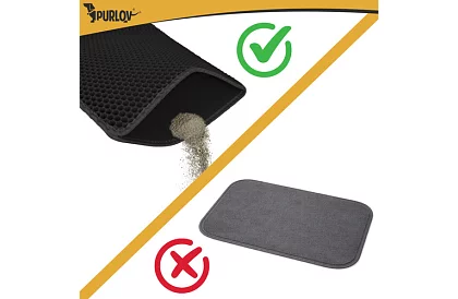 Macska WC aláfólia, amely megakadályozza a szennyeződéseket 60 x 45 cm – fekete