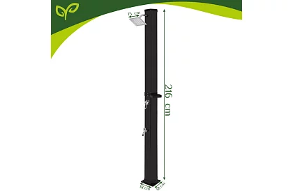 Napfényes kerti zuhany 35 Liter + tartozékok