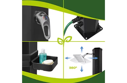 Napfényes kerti zuhany 35 Liter + tartozékok