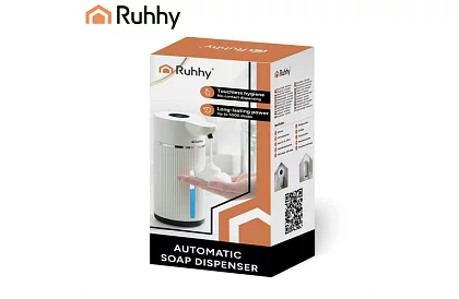 Érintés nélküli automatikus LCD szappanadagoló 420 ml - fehér