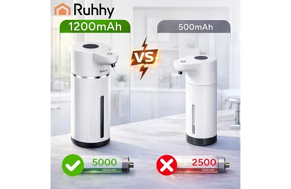 Érintés nélküli automatikus LCD szappanadagoló 420 ml - fehér