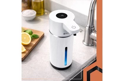 Érintés nélküli automatikus LCD szappanadagoló 420 ml - fehér