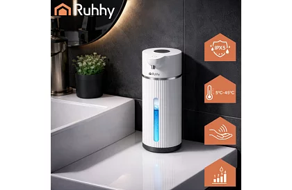 Érintés nélküli automatikus LCD szappanadagoló 420 ml - fehér