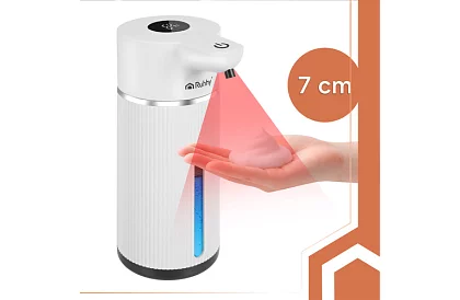 Érintés nélküli automatikus LCD szappanadagoló 420 ml - fehér