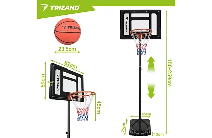 Kosárlabda gyűrű 150-259 cm + labda - állítható, szabadon álló