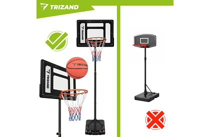 Kosárlabda gyűrű 150-259 cm + labda - állítható, szabadon álló