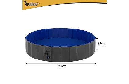 Összecsukható kutyamedence 600 l - 160 x 30 cm