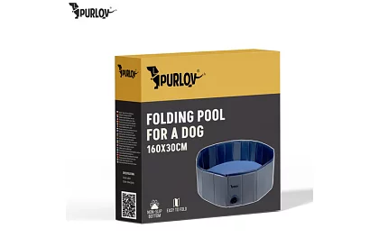 Összecsukható kutyamedence 600 l - 160 x 30 cm