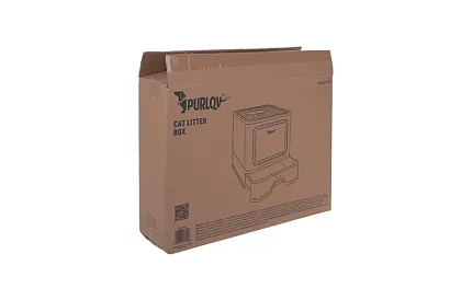 Zárt macska toalett 50×36×38 cm fiókkal és lapáttal