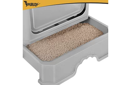 Zárt macska toalett 50×36×38 cm fiókkal és lapáttal